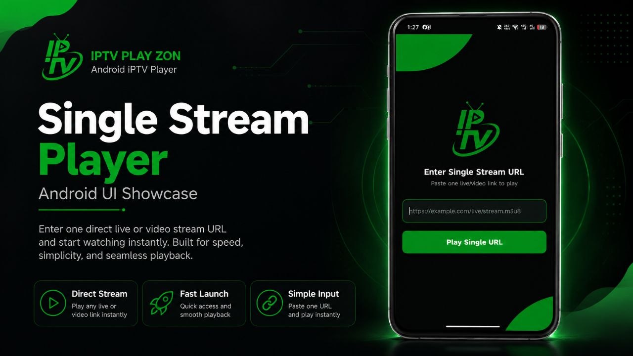 Single Stream Player Screen