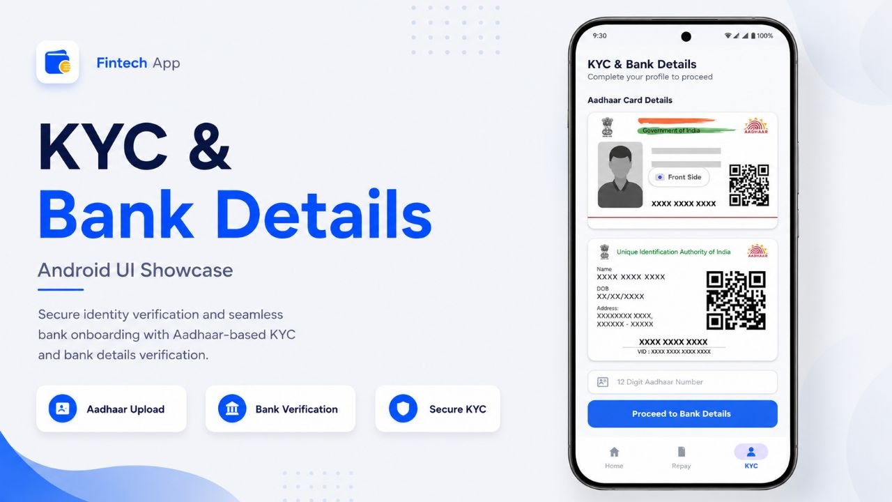 KYC and Bank Details Screen