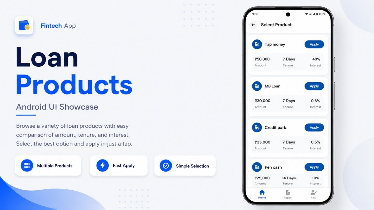 Loan Products Screen